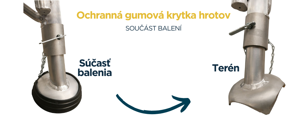 WERNER Trojnohy plne nastavitelny rebrik - detail 2